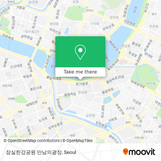잠실한강공원 만남의광장 map