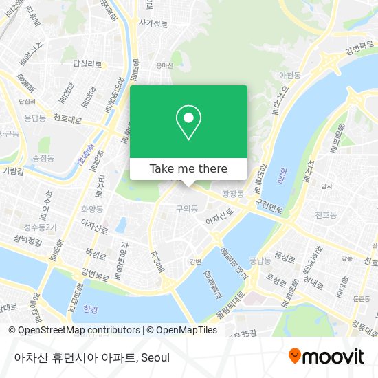 아차산 휴먼시아 아파트 map