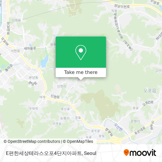 E편한세상테라스오포4단지아파트 map