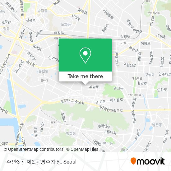 주안3동 제2공영주차장 map