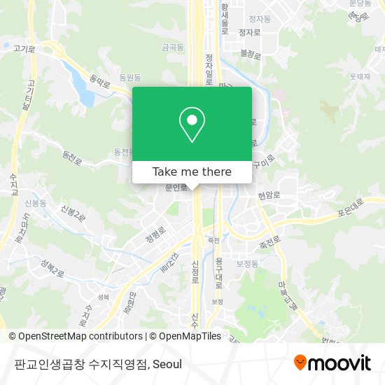 판교인생곱창 수지직영점 map