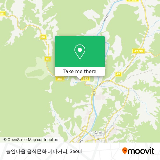 능안마을 음식문화 테마거리 map