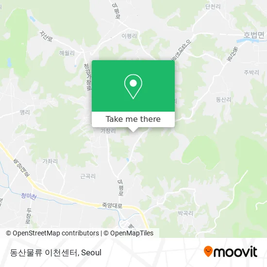 동산물류 이천센터 map