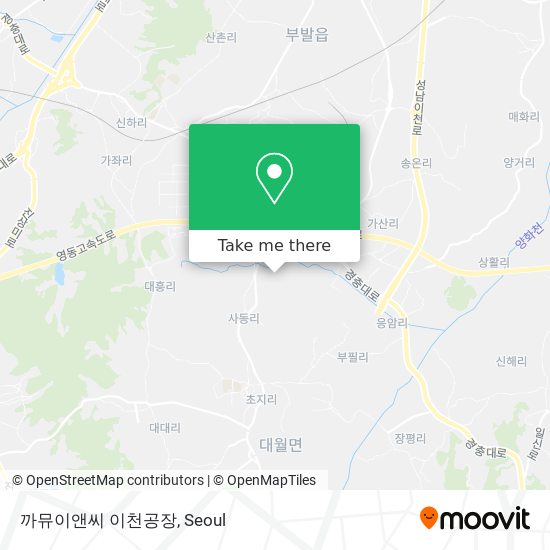 까뮤이앤씨 이천공장 map