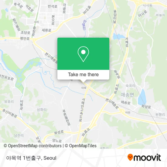 야목역 1번출구 map