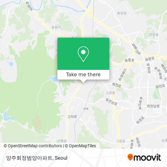 양주회정범양아파트 map