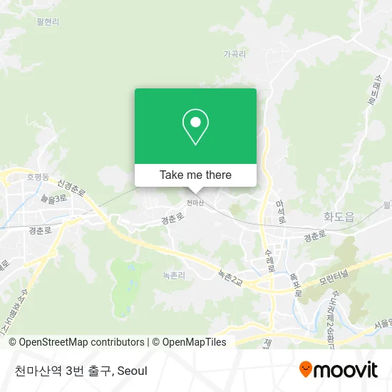 천마산역 3번 출구 map