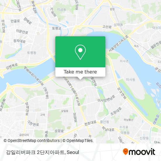 강일리버파크 2단지아파트 map