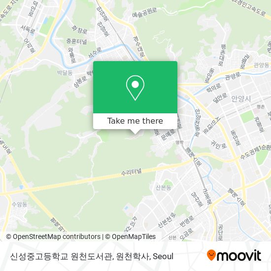 신성중고등학교 원천도서관, 원천학사 map