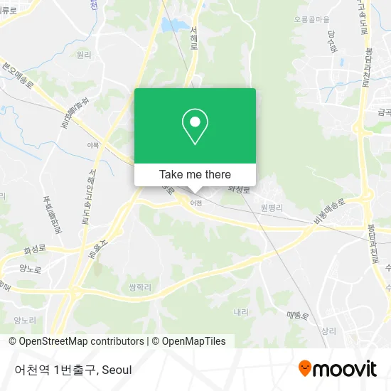 어천역 1번출구 map