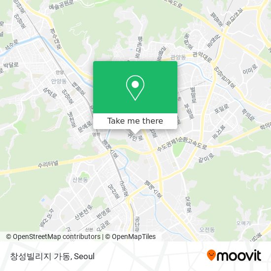 창성빌리지 가동 map