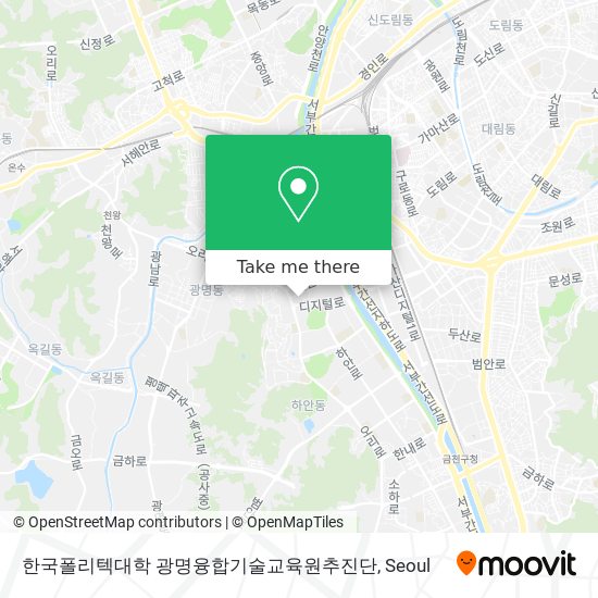 한국폴리텍대학 광명융합기술교육원추진단 map