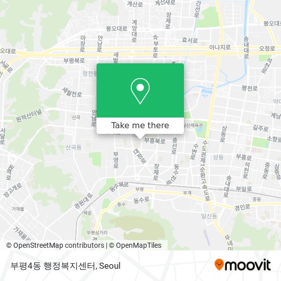 부평4동 행정복지센터 map