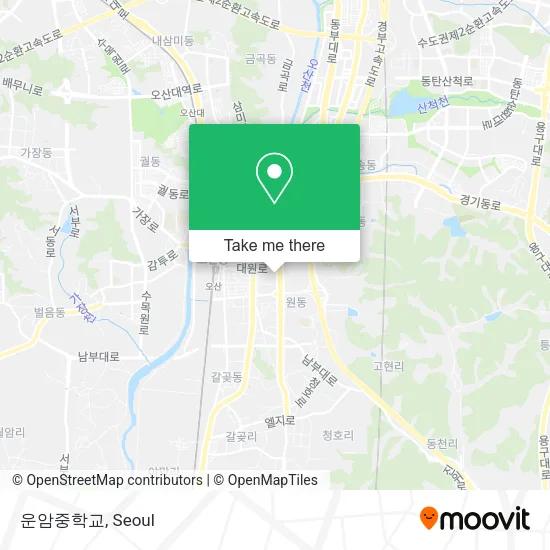 운암중학교 map