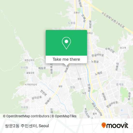 쌍문2동 주민센터 map