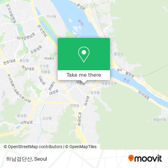하남검단산 map