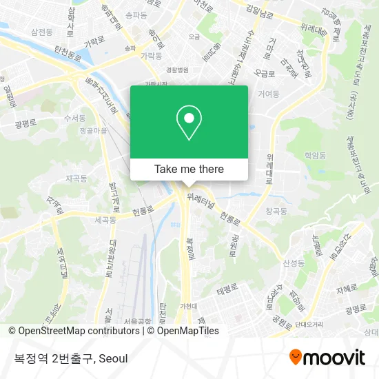 복정역 2번출구 map