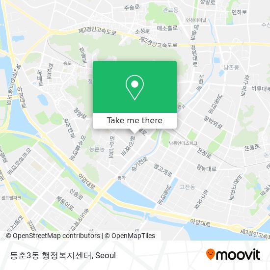 동춘3동 행정복지센터 map