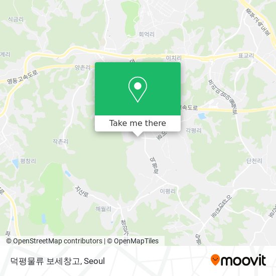 덕평물류 보세창고 map