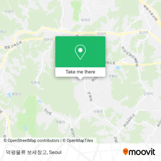 덕평물류 보세창고 map