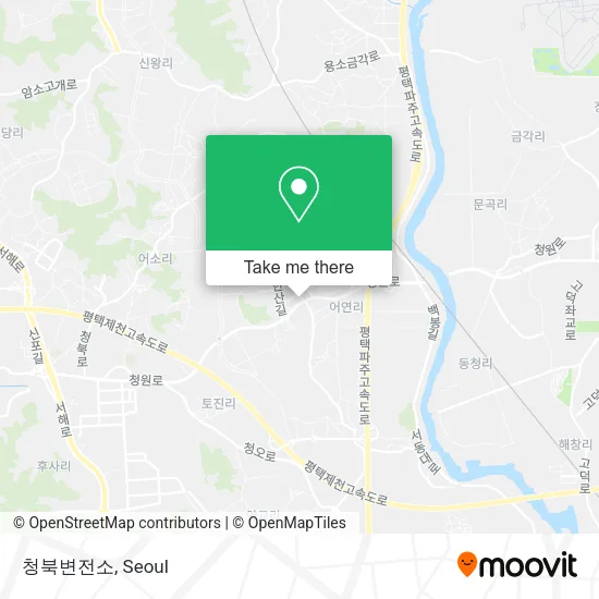 청북변전소 map