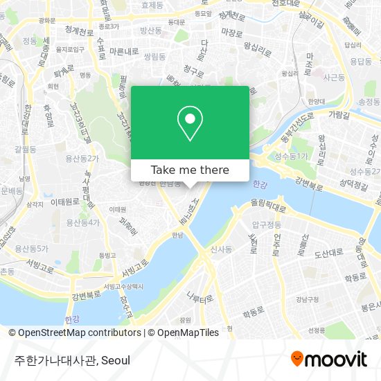 주한가나대사관 map