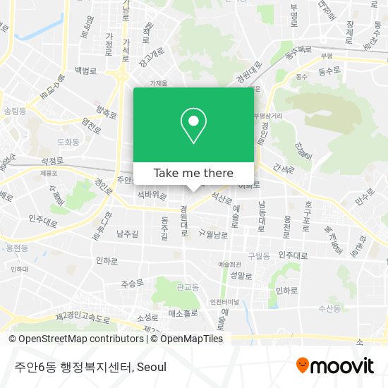 주안6동 행정복지센터 map