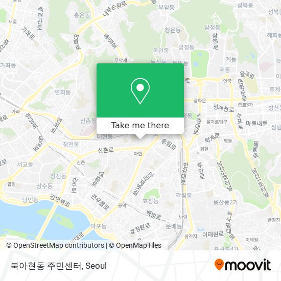 북아현동 주민센터 map