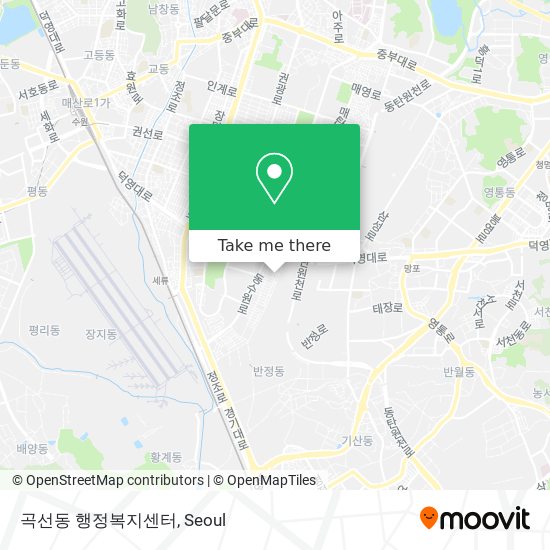 곡선동 행정복지센터 map