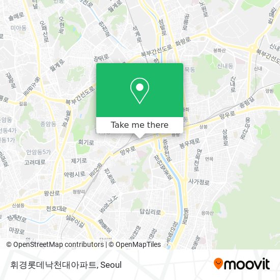 휘경롯데낙천대아파트 map