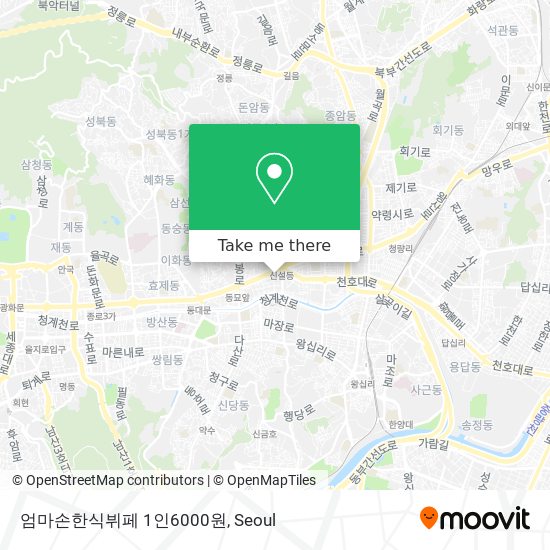 엄마손한식뷔페     1인6000원 map