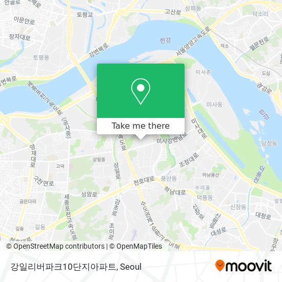 강일리버파크10단지아파트 map