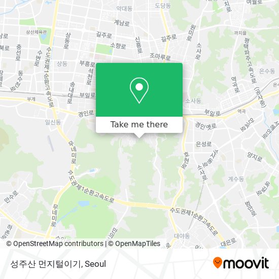 성주산 먼지털이기 map