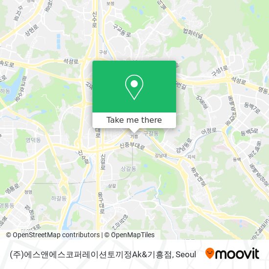 (주)에스앤에스코퍼레이션토끼정Ak&기흥점 map