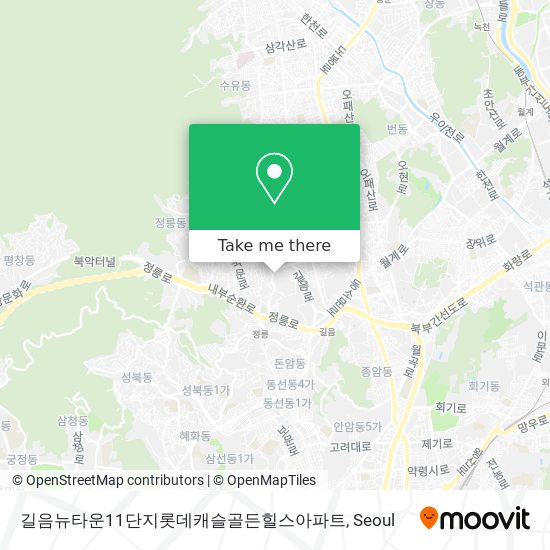 길음뉴타운11단지롯데캐슬골든힐스아파트 map