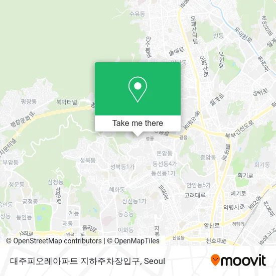대주피오레아파트 지하주차장입구 map