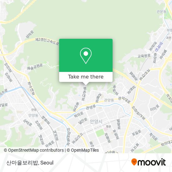 산마을보리밥 map