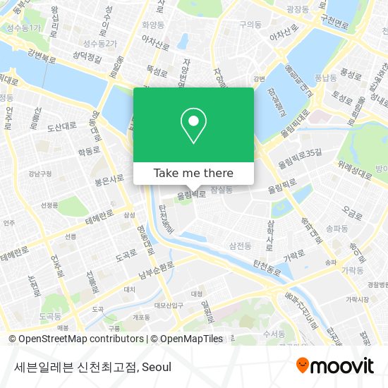 세븐일레븐 신천최고점 map