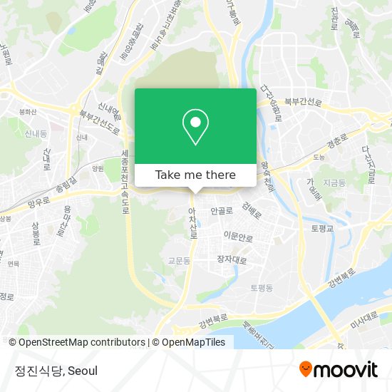 정진식당 map