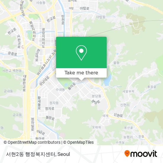 서현2동 행정복지센터 map