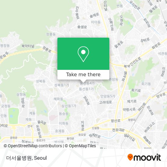 더서울병원 map