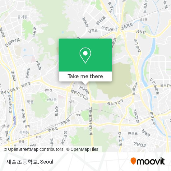 새솔초등학교 map