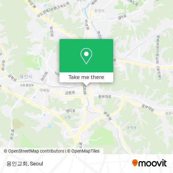 용인교회 map