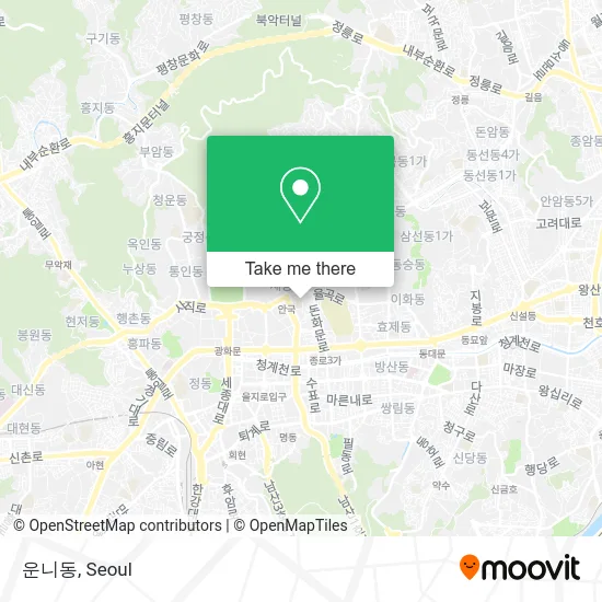 운니동 map