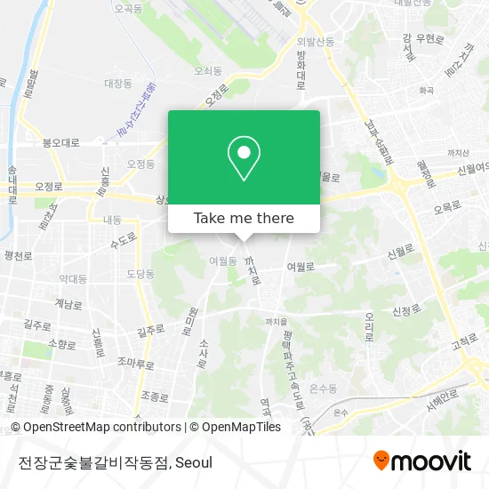 전장군숯불갈비작동점 map