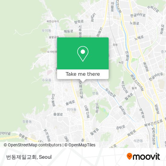 번동제일교회 map