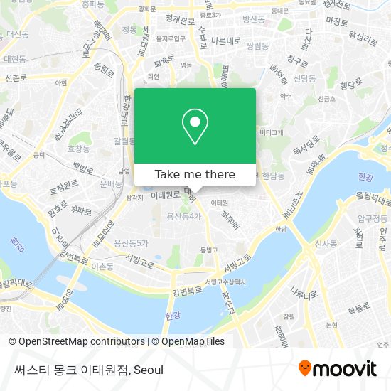 써스티 몽크 이태원점 map