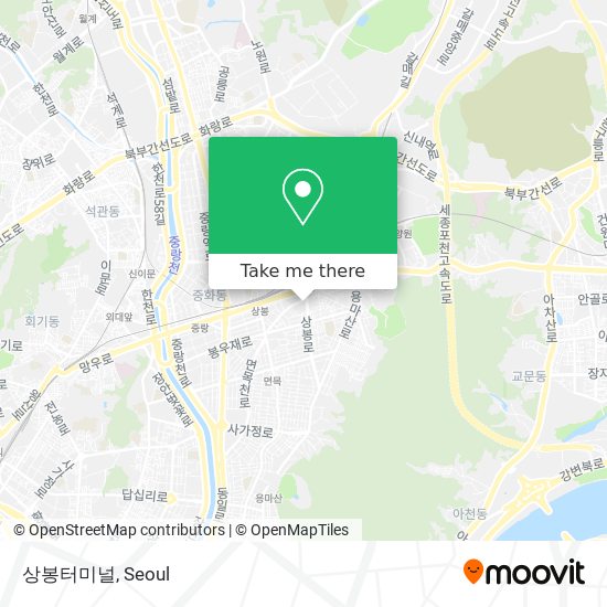 상봉터미널 map