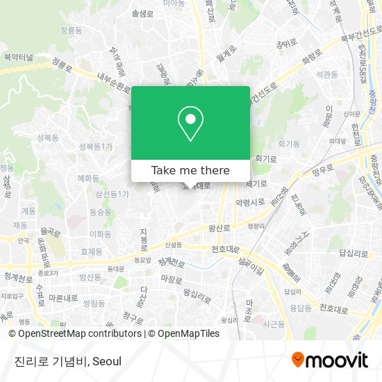 진리로 기념비 map