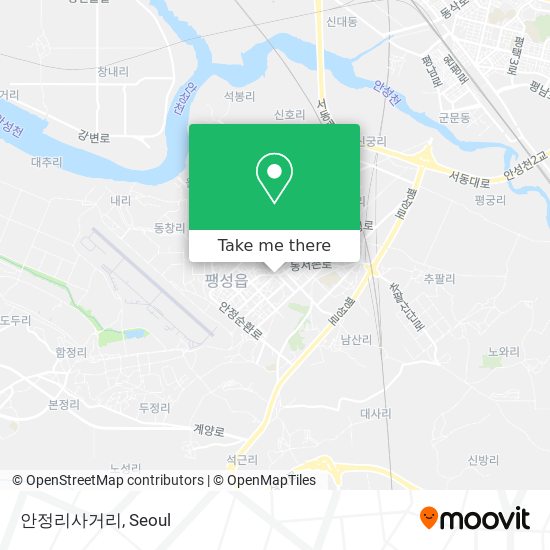 안정리사거리 map